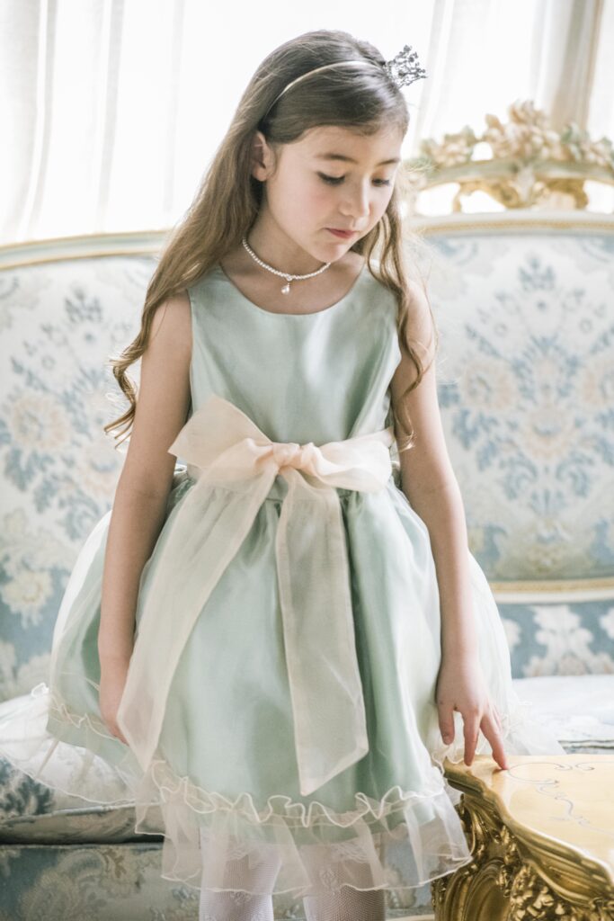 日本限定子供ドレス ライトグリーン 130 ミントグリーン フォーマル